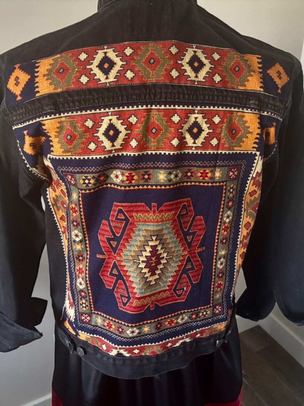 Denim Upcycled Jacket - Picture 3 of 4